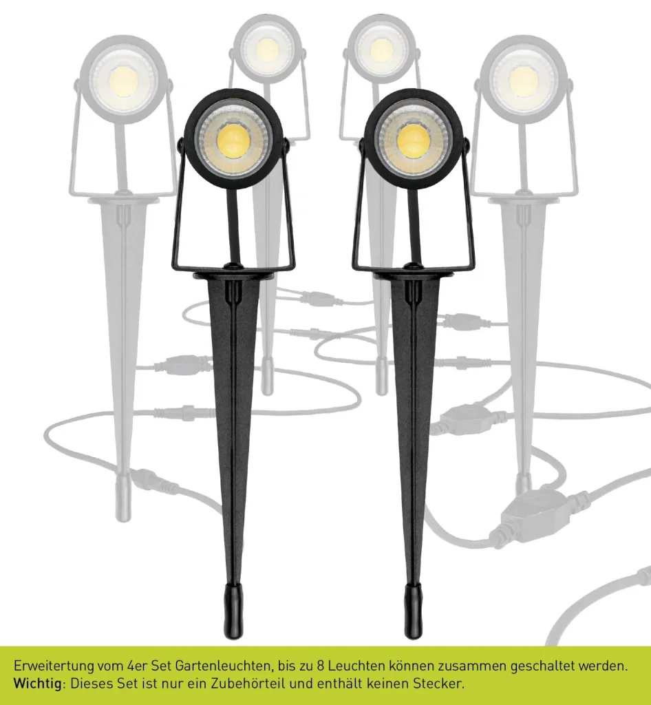 Extension set with 2 lights
