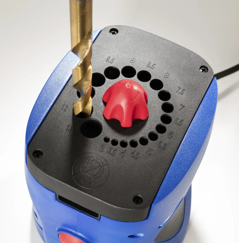 Electric twist drill sharpener including 10 x HSS twist drills 5.0 mm