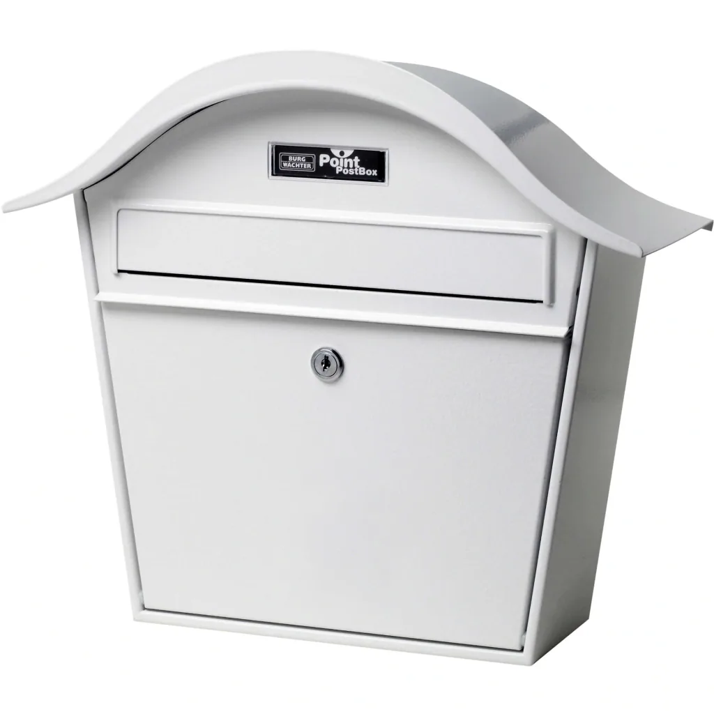 Holiday White Mailbox