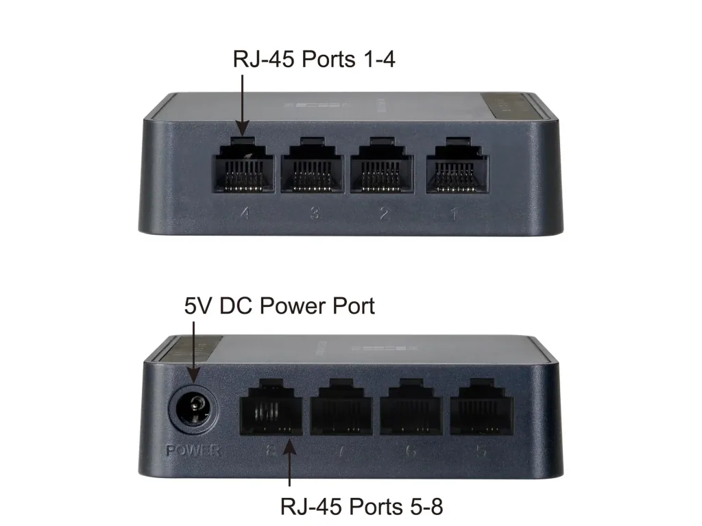 Switch 8x FE FEU-0812 Kunststoff