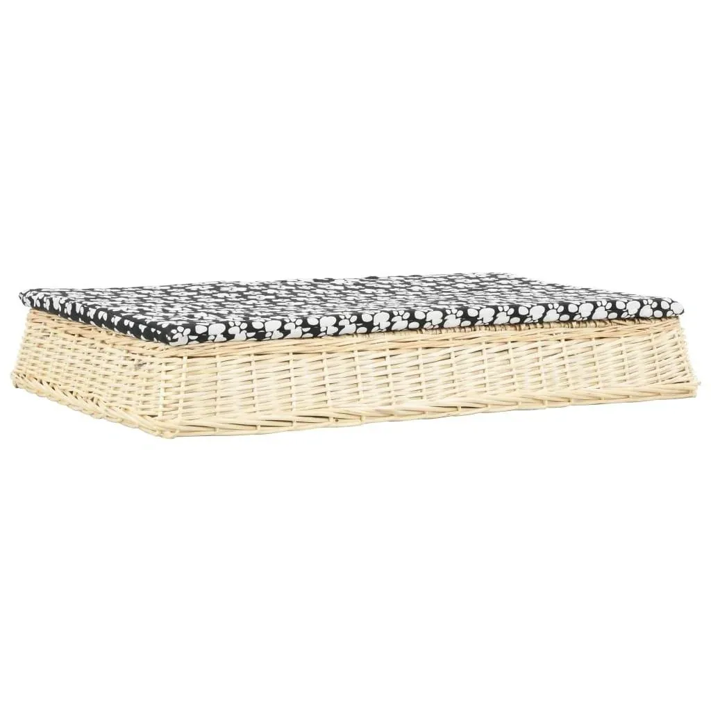 Dog bed with pillow in flat design