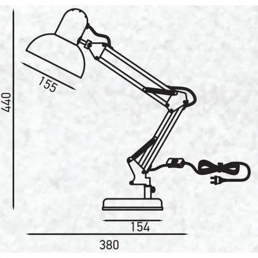 VT-7512 Desk lamp - Table lamp with adjustable arm - black - E27