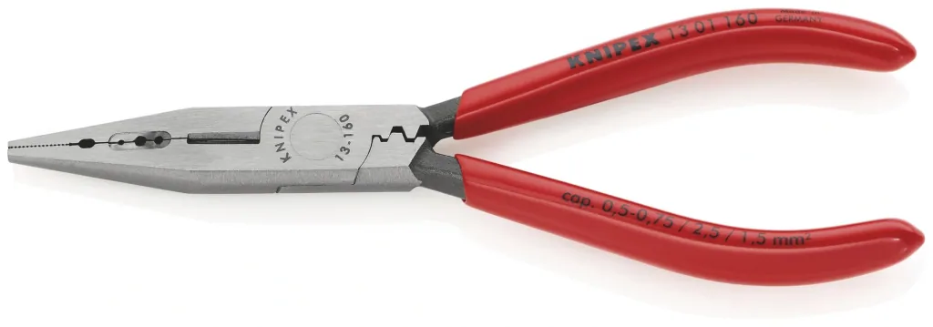Wiring pliers with plastic coating, black atramentized, 160 mm