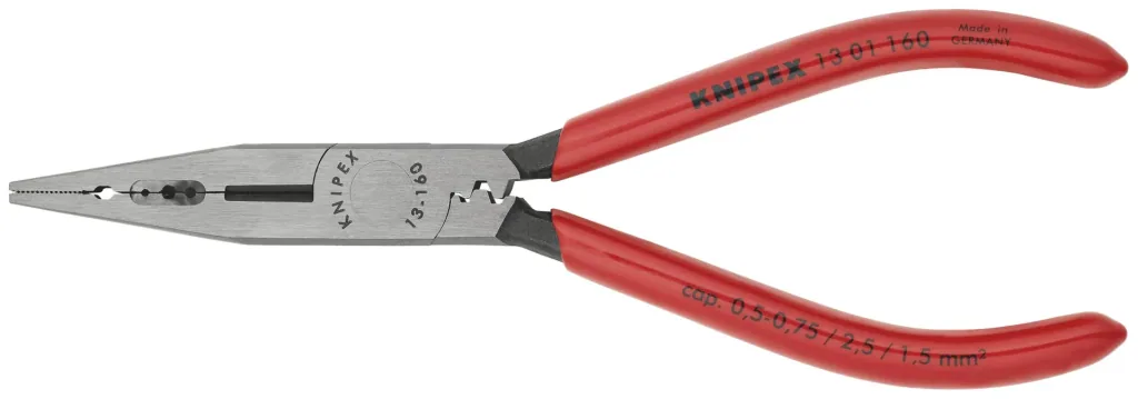 Wiring pliers with plastic coating, black atramentized, 160 mm