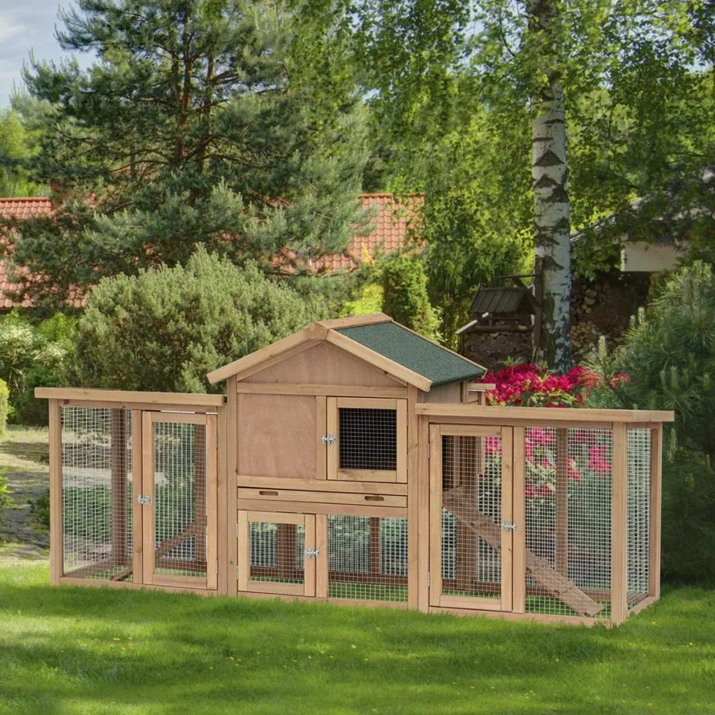 Free-range chicken coop wood