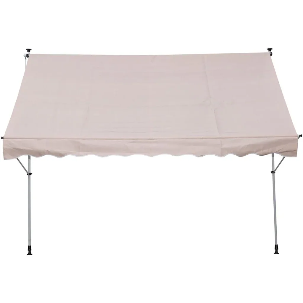 Clamp awning with hand crank