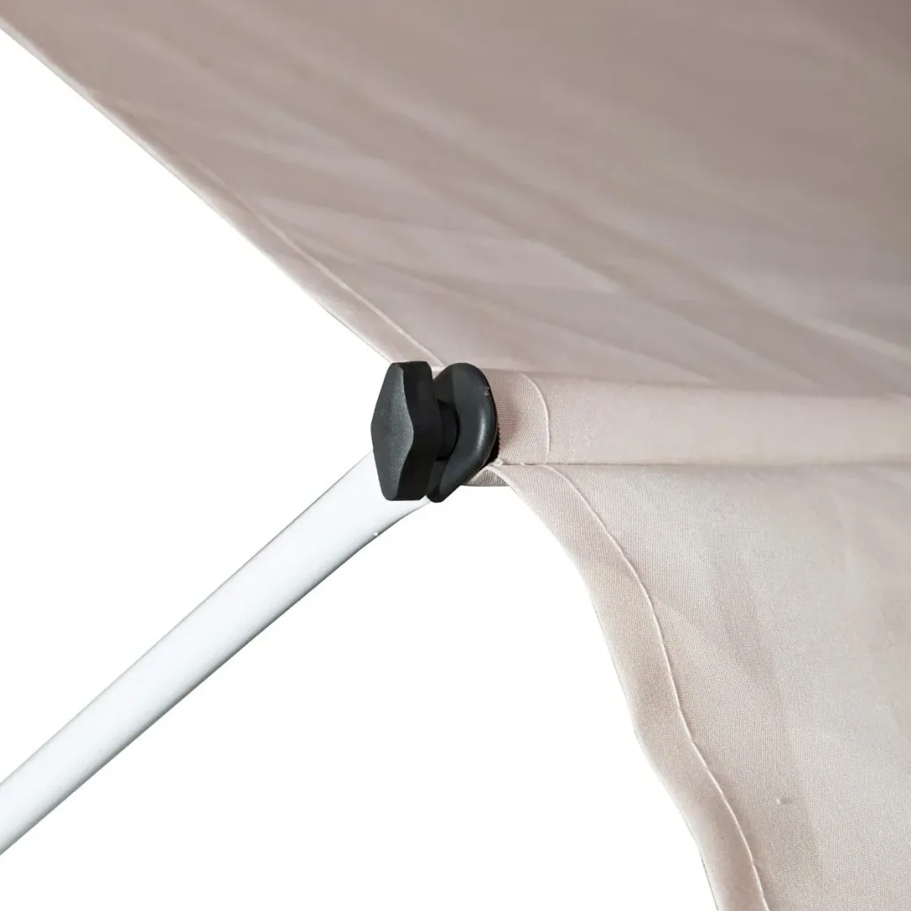 Clamp awning with hand crank