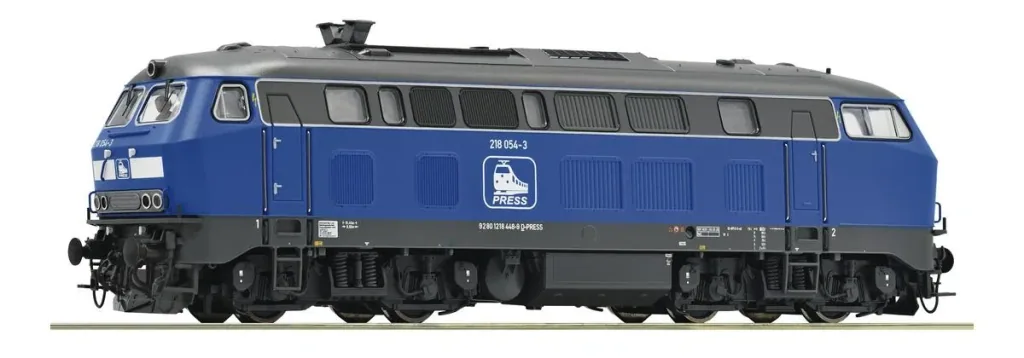Diesel locomotive 218 054 of the Railway Construction and Operating Company Pressnitztalbahn mbH