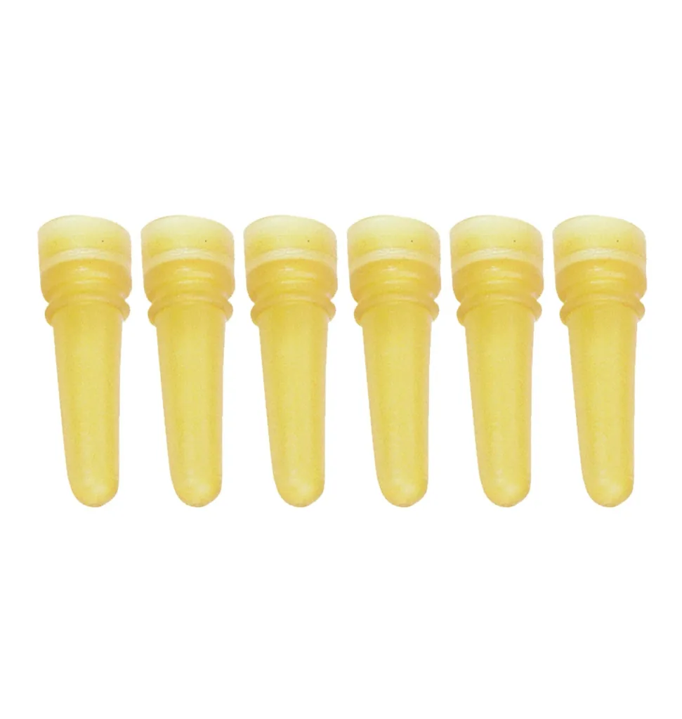 Replacement teats for lamb bucket yellow, 6 pieces