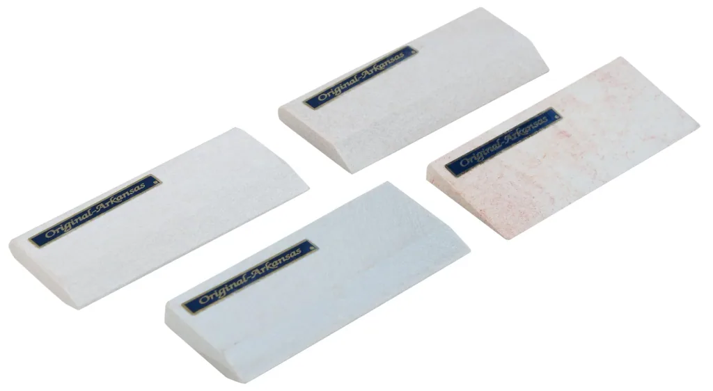 Sharpening stones for carving tools, 4 pieces