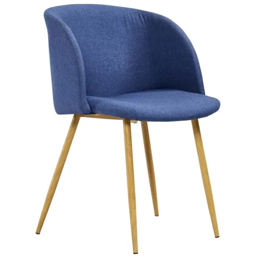 Dining room chairs 2-seater fabric blue