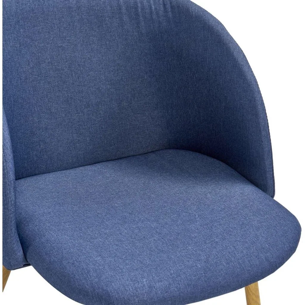 Dining room chairs 2-seater fabric blue