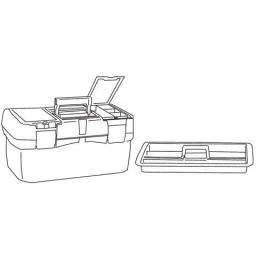 TAYG tool box - 500 x 258 x 255 mm - With storage compartment