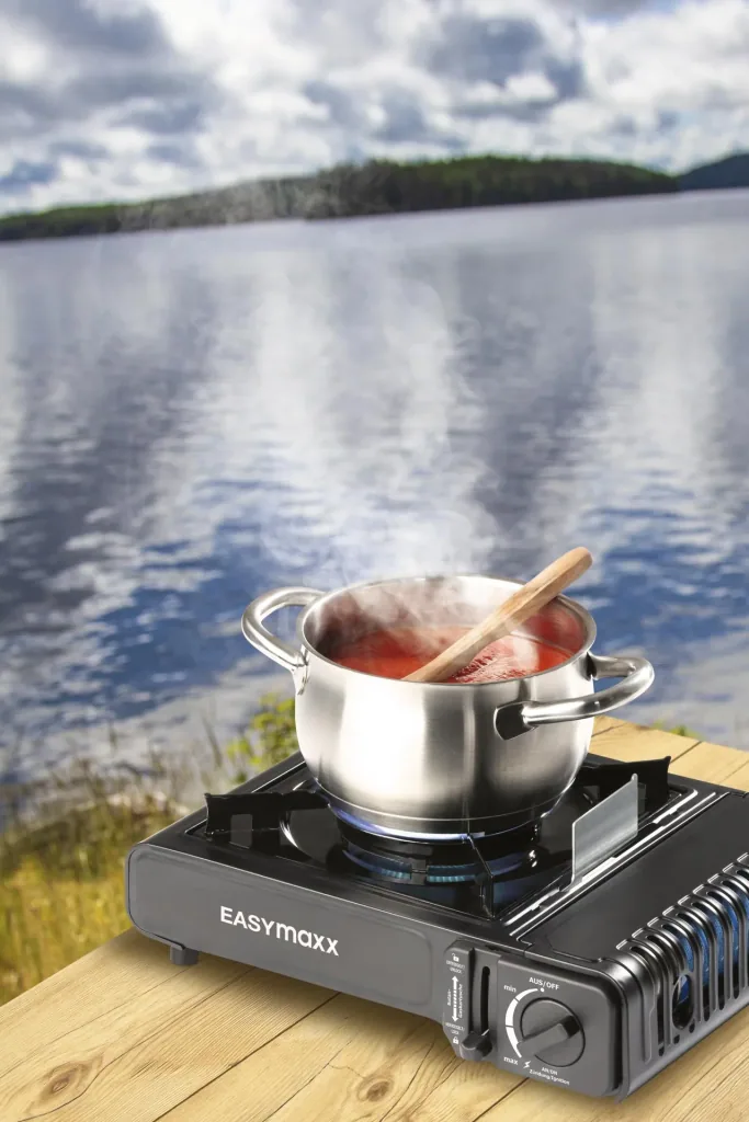 Gas stove, portable 2100 watts - black