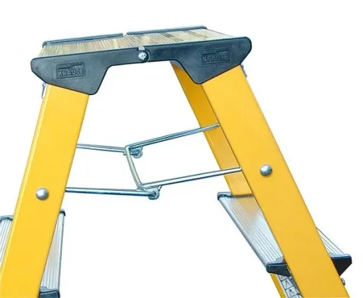 Aluminum double folding step, blue, 2x2 steps for safety in the home