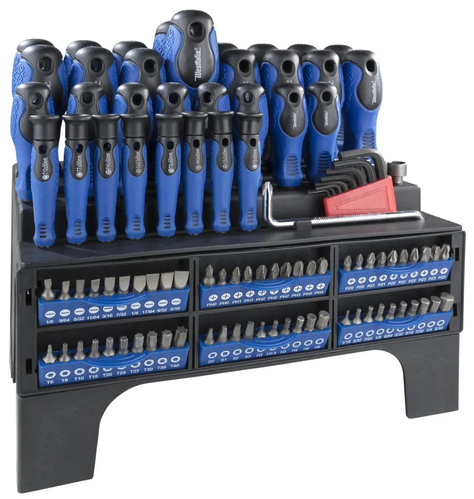 Screwdriver and bit set with holder 109-piece