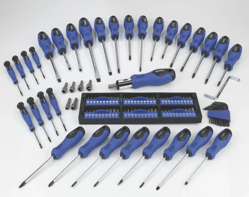 Screwdriver and bit set with holder 109-piece
