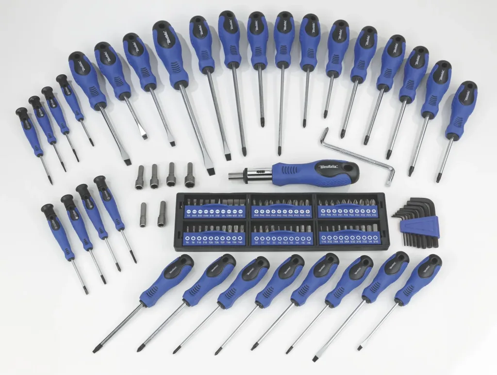Screwdriver and bit set with holder 109-piece
