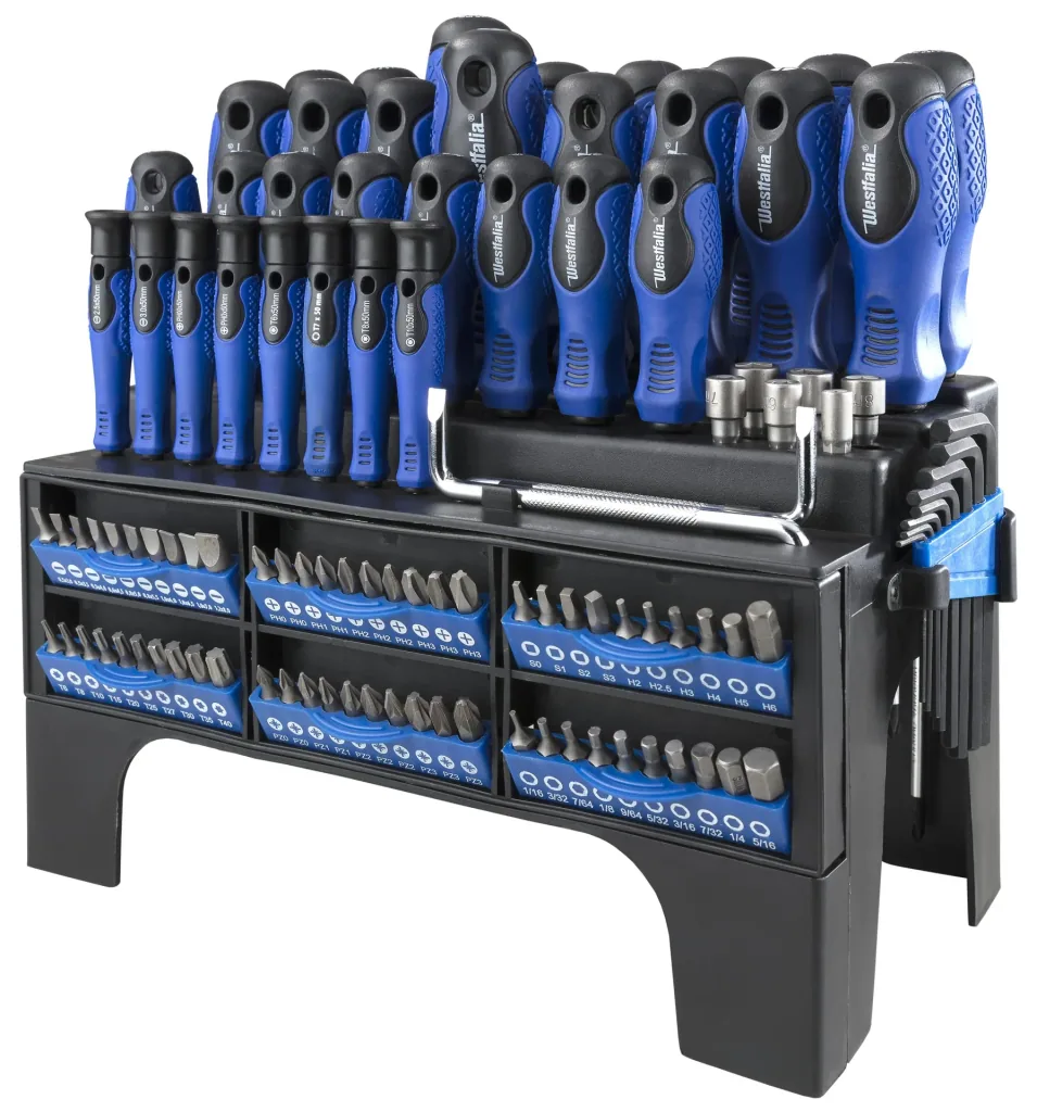 Screwdriver and bit set with holder 109-piece