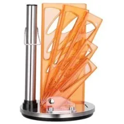 Kitchen knife set - with standard - 8-piece - orange