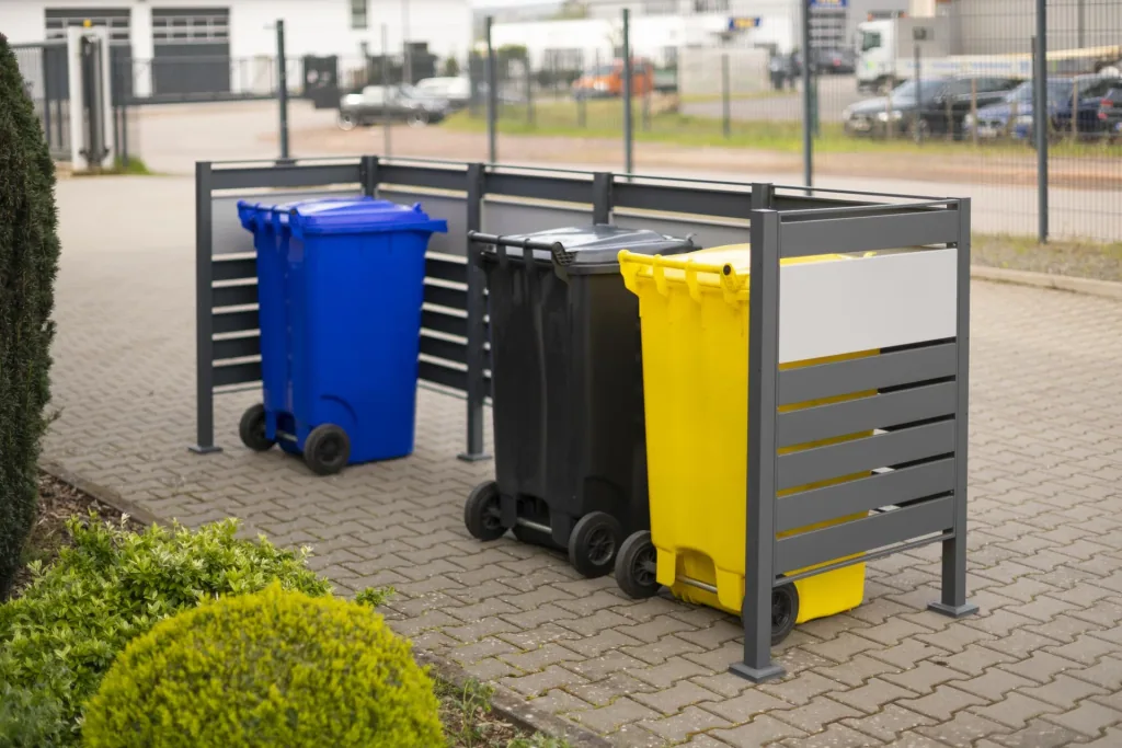 Garbage can cover Planum 4-box, 120 cm, anthracite