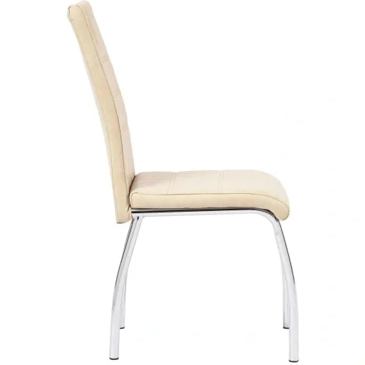 Dining room chairs 2-seater faux leather cream