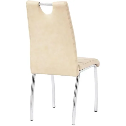 Dining room chairs 2-seater faux leather cream