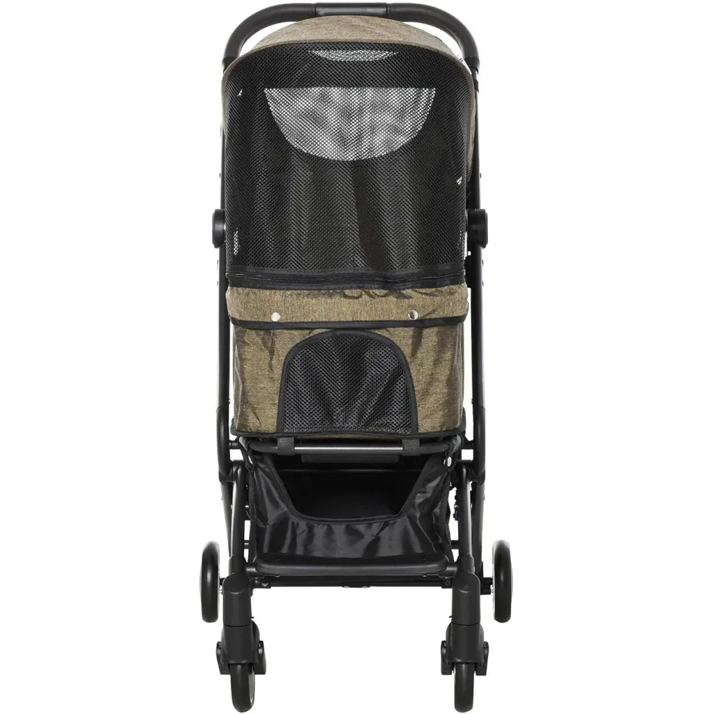 Pet buggy with folding function brown, black