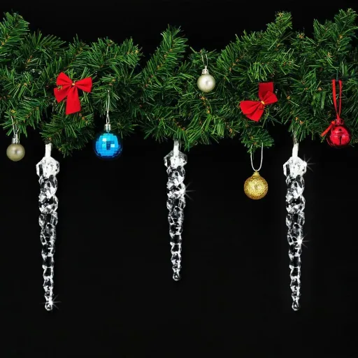 Christmas icicle light chain 40 LEDs 10.5m