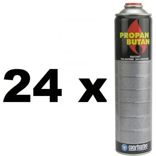 24x universal gas bottle - 600 ml each for weed burners