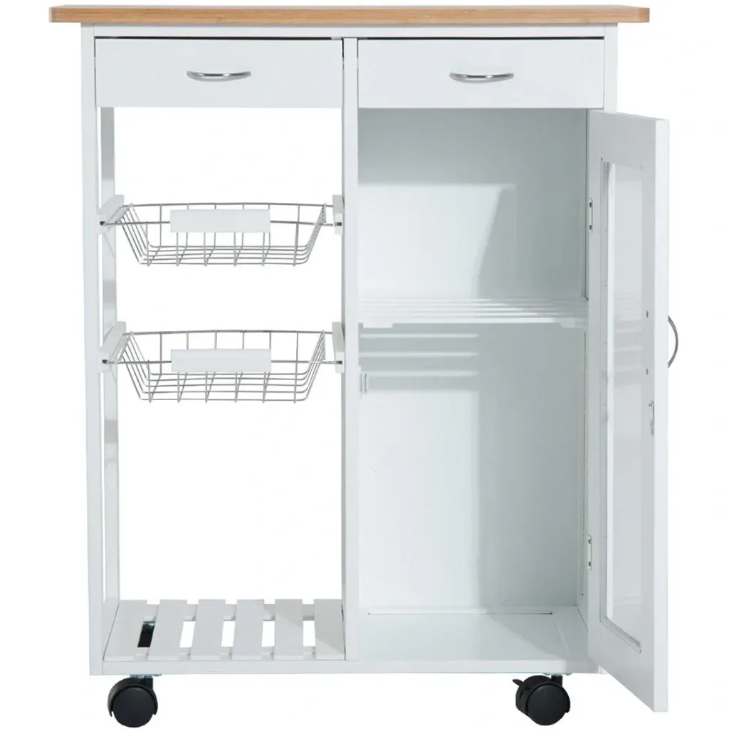 Kitchen trolley serving trolley kitchen shelf side trolley pine white