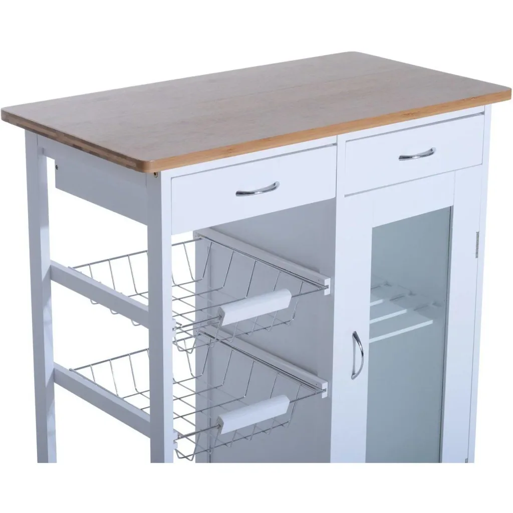 Kitchen trolley serving trolley kitchen shelf side trolley pine white
