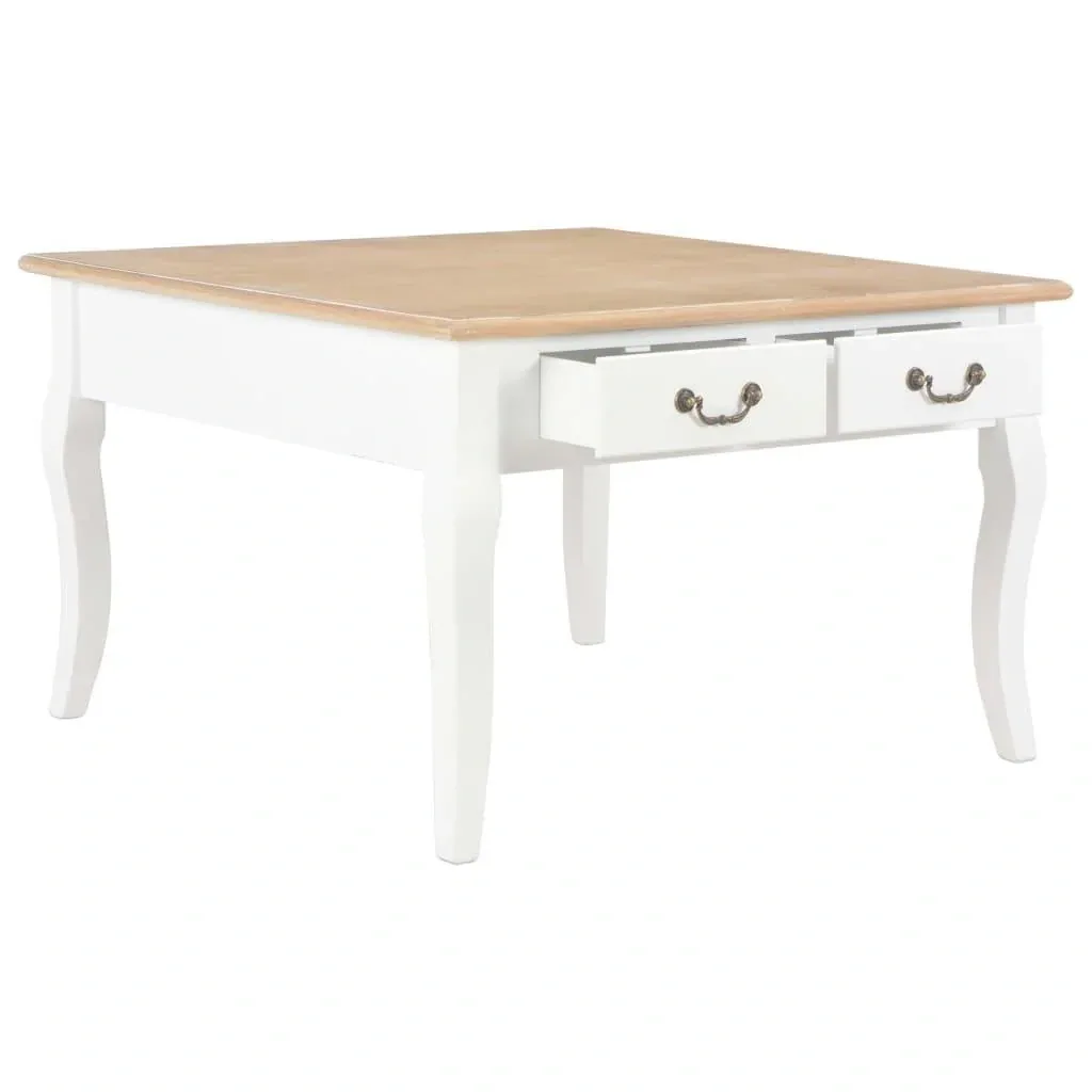 Coffee table 80x80x50 cm wood white