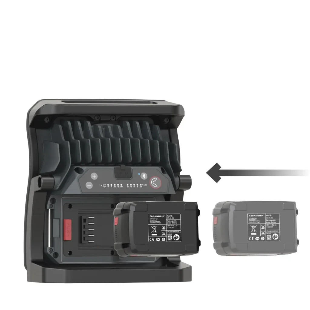 Handheld floodlight NOVA 10 CAS + 18V 5.2Ah battery + SC30 charger + removable diffuser L