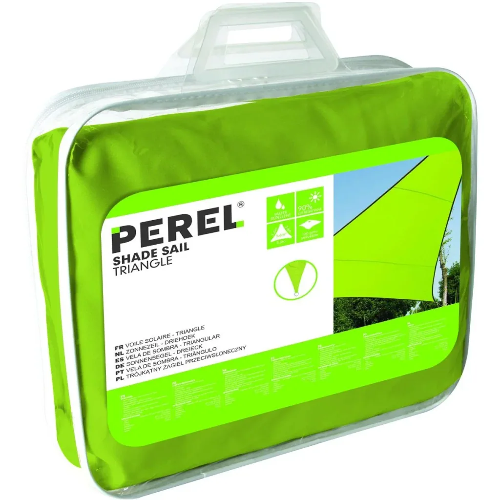 Sun sail - triangular - 3.6 x 3.6 m x 3.6 m - lime green