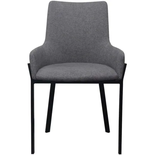 Dining room chairs 2-seater fabric light grey