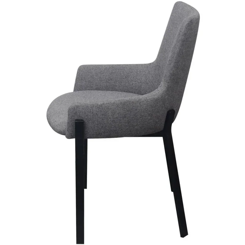 Dining room chairs 2-seater fabric light grey