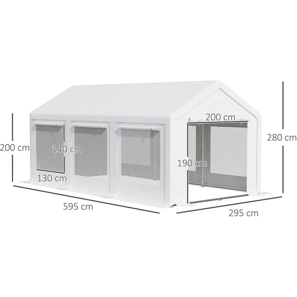 Pavilion 6 x 3 m - white