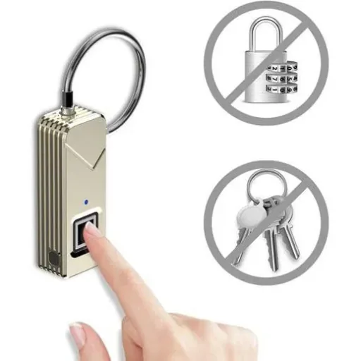 Movelly fingerprint padlock Gold