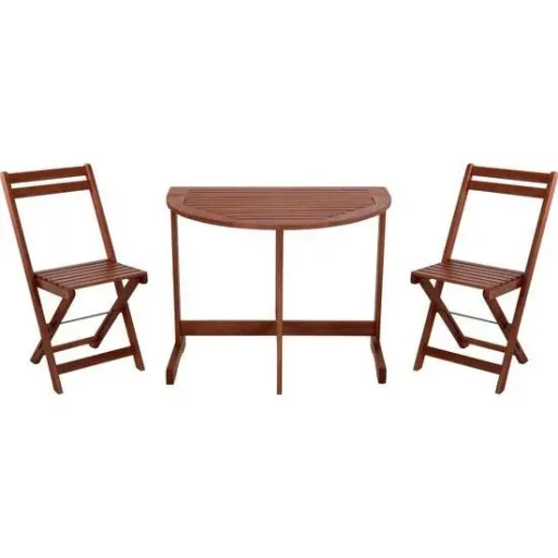 Bistro set - balcony set - 3-piece - acacia wood