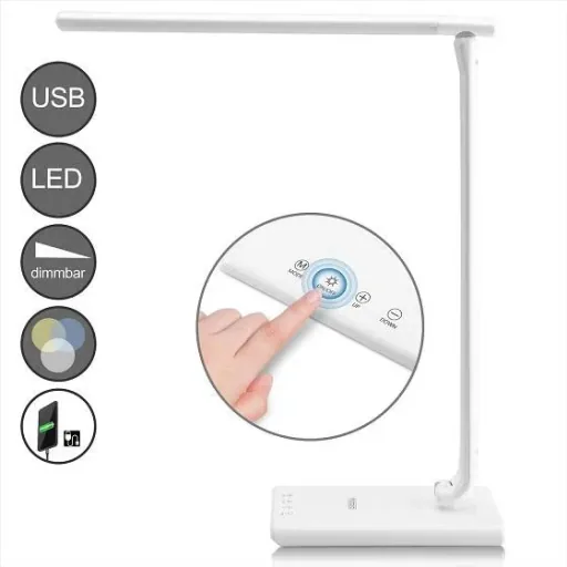 LED table lamp Cataleya black 42cm