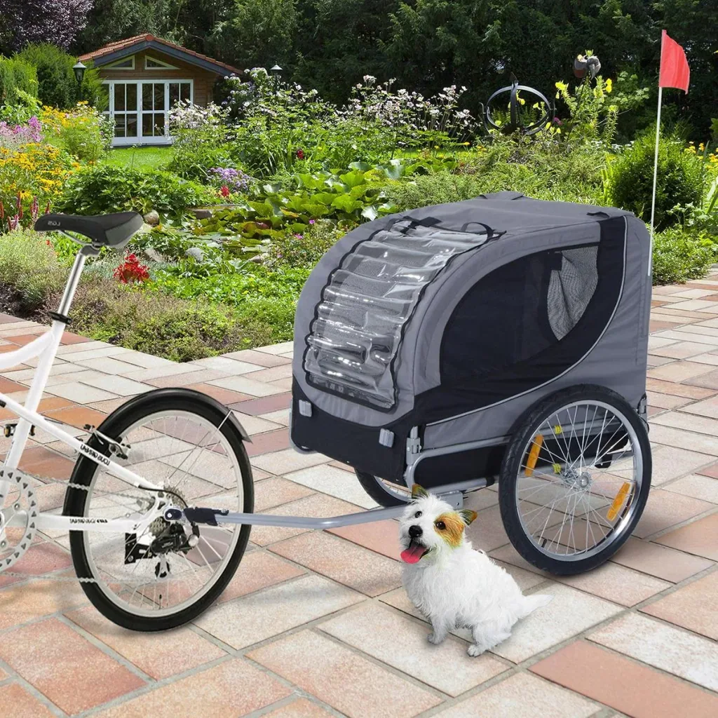 Bicycle trailer for dogs grey