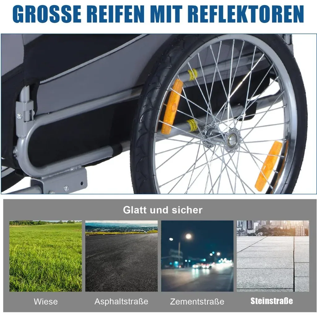 Bicycle trailer for dogs grey