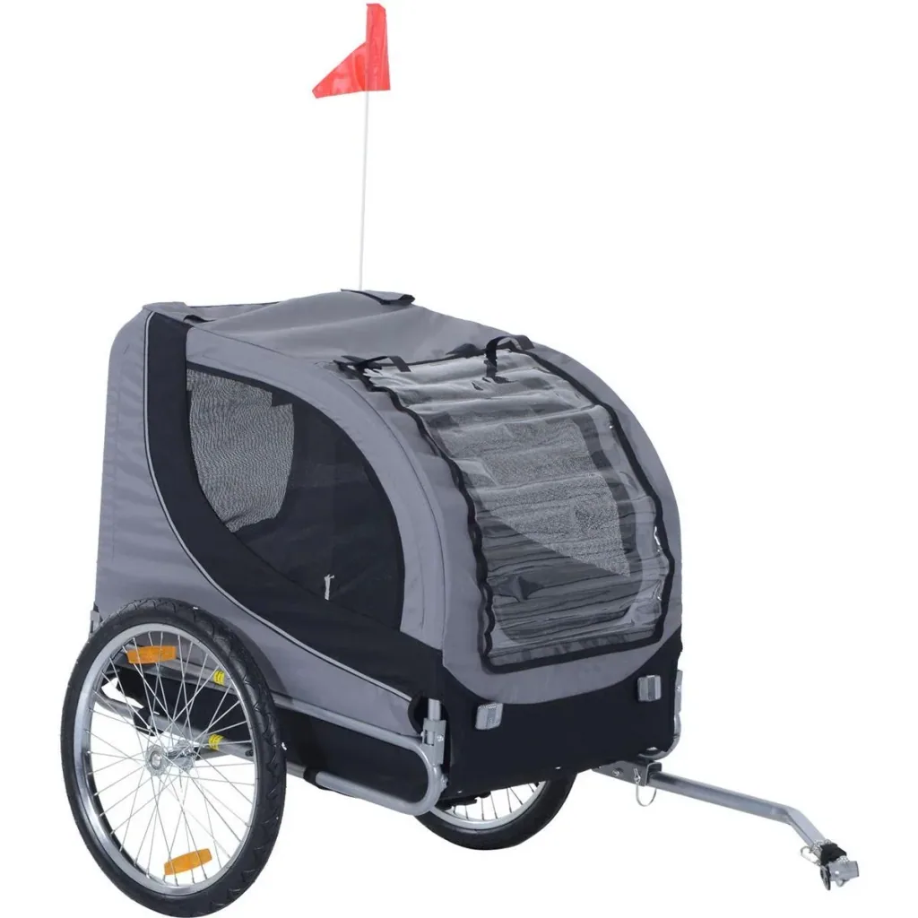 Bicycle trailer for dogs grey