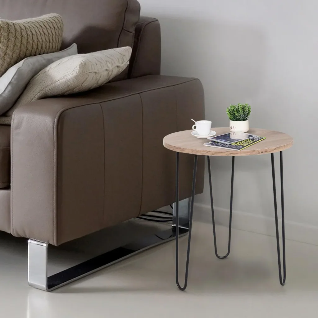Round side table