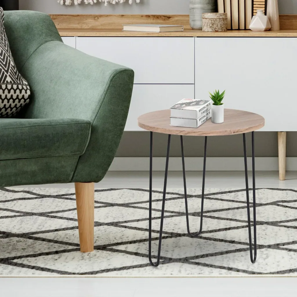Round side table