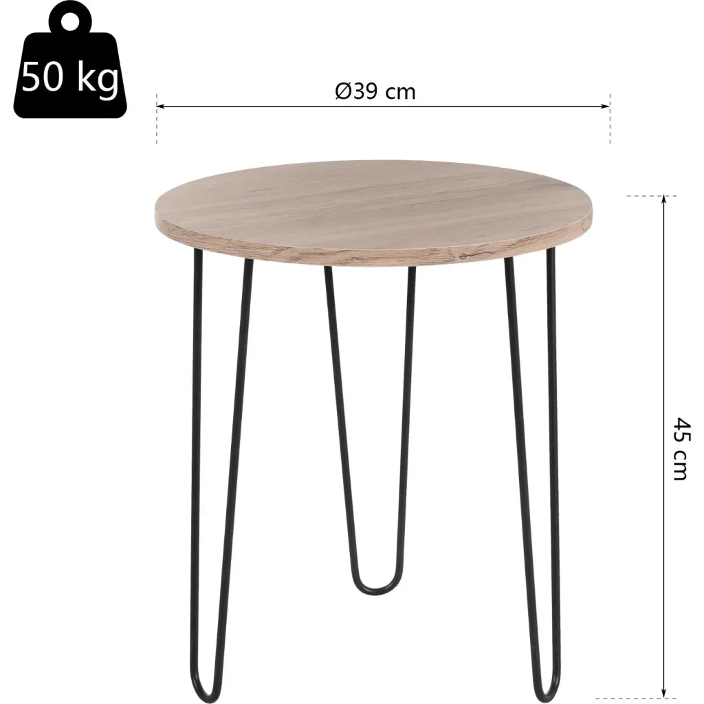 Round side table