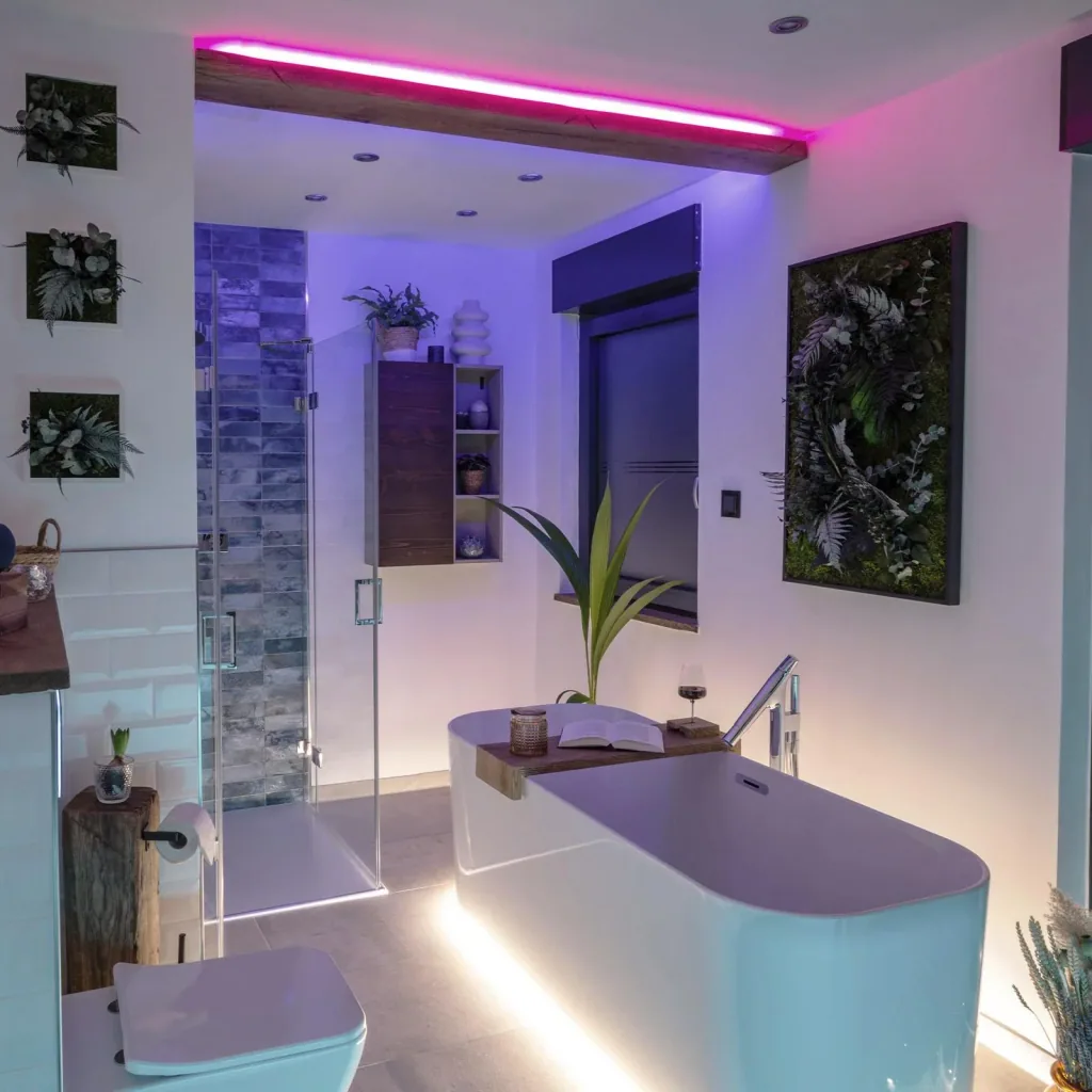 RGB LED flex strip for outdoor use, IP44, 3 m, 90 RGB LEDs, remote control