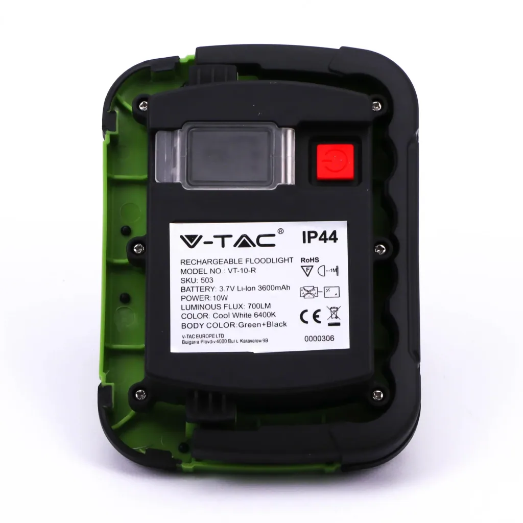 VT-10-R Building Light / Work Light - Rechargeable - 10W - 6400K - Green