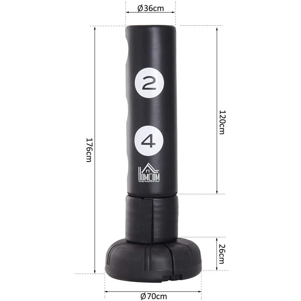 Standing punching bag, boxing dummy, punching bag, training boxing dummy, black